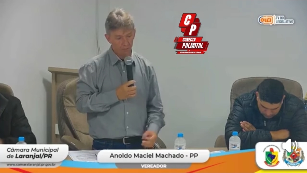 Vereador Anoldo Machado de Laranjal Pr, fala sobre importância da participação da população nas audiências públicas.