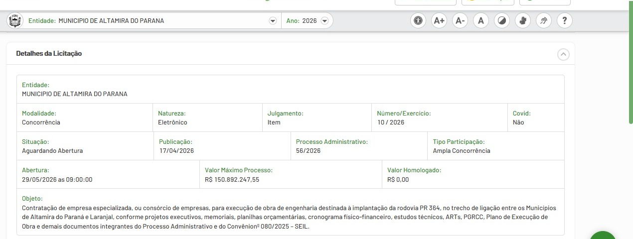🚧 Ligação asfáltica entre Laranjal e Altamira do Paraná pode sair do papel