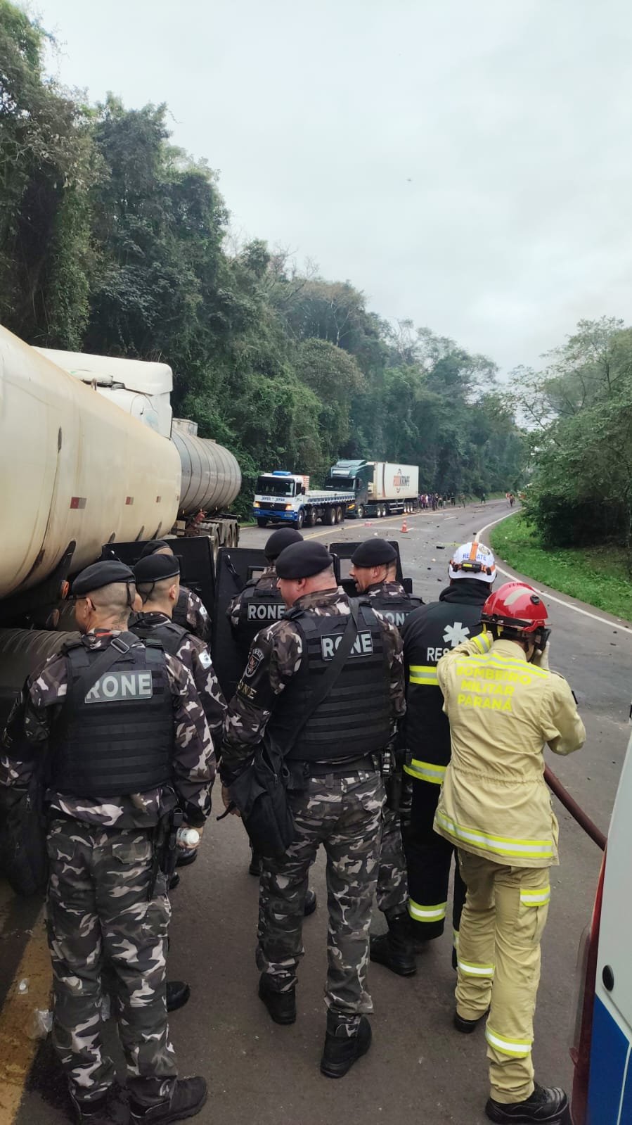 Tensão na BR-277:Socorristas são ameaçados durante ocorrência e RONE e ROTAM são acionadas