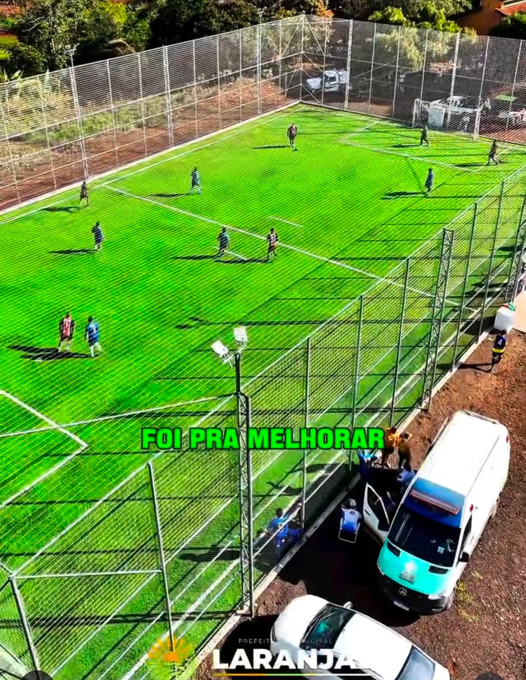 Novo campo sintético é inaugurado no bairro São Caetano, em Laranjal