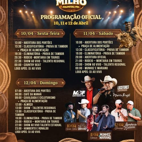 🌽🎉 Começa nesta sexta-feira (10) a 36ª Festa do Milho em Palmital!