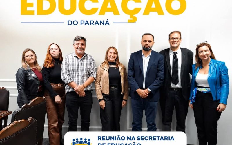 Prefeito de Palmital participa de reunião na Secretaria Estadual da Educação, em Curitiba