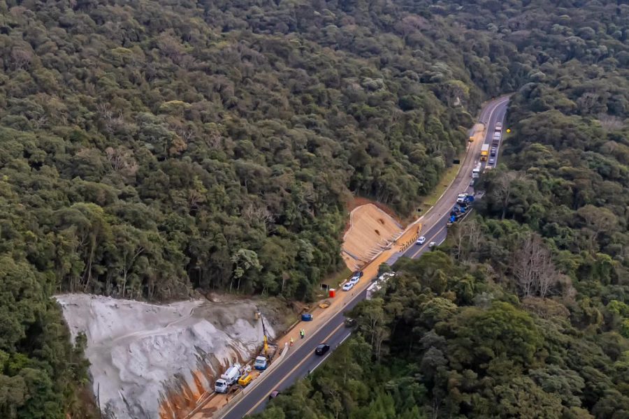 EPR Iguaçu finaliza contenção em taludes de seis pontos da Serra da Esperança e obras entram na etapa final