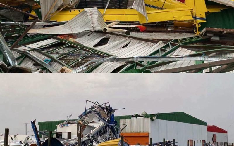 🚨 TEMPESTADE DESTRÓI HANGARES E TOMBA AVIÕES EM TOLEDO (PR)