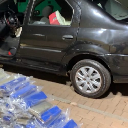 Casal é preso com 110 kg de maconha na BR-277 em Santa Tereza do Oeste.