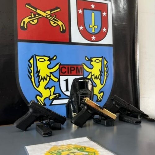 LARANJEIRAS DO SUL | ROTAM APREENDE TRÊS ARMAS DE USO RESTRITO EM ÔNIBUS NA RODOVIÁRIA