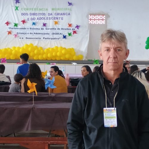 Vereador Anoldo Machado participa da Conferência Municipal dos Direitos da Criança e do Adolescente no salão Paroquial em Laranjal