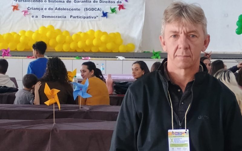 Vereador Anoldo Machado participa da Conferência Municipal dos Direitos da Criança e do Adolescente no salão Paroquial em Laranjal
