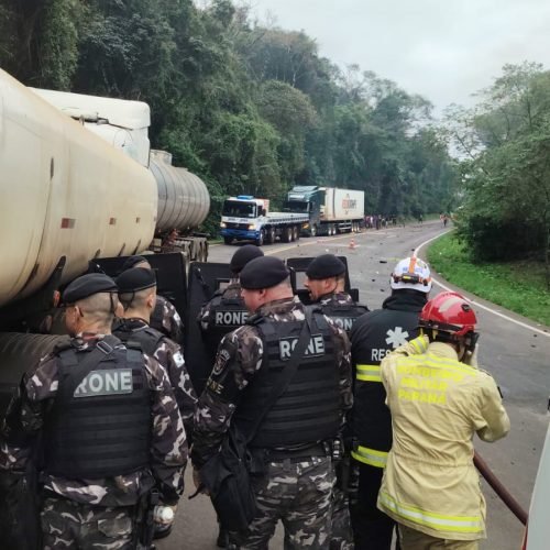 Tensão na BR-277:Socorristas são ameaçados durante ocorrência e RONE e ROTAM são acionadas