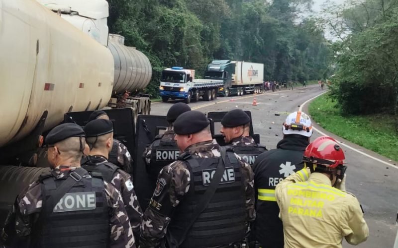 Tensão na BR-277:Socorristas são ameaçados durante ocorrência e RONE e ROTAM são acionadas