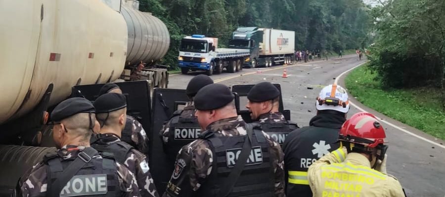 Tensão na BR-277:Socorristas são ameaçados durante ocorrência e RONE e ROTAM são acionadas