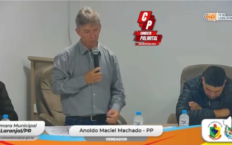 Vereador Anoldo Machado de Laranjal Pr, fala sobre importância da participação da população nas audiências públicas.