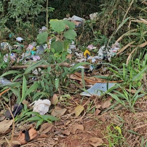 “Descarte incorreto de lixo prejudica a natureza e pode ser considerado crime ambiental. Faça a sua parte e denuncie!”