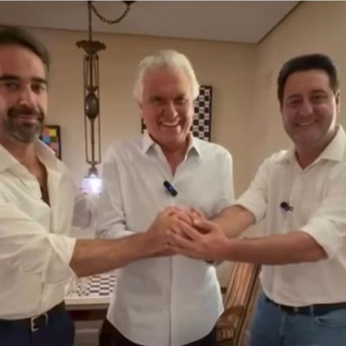 🗳️ POLÍTICA | Caiado anuncia filiação ao PSD ao lado de Ratinho Jr e Eduardo Leite