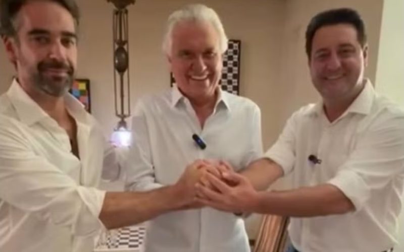 🗳️ POLÍTICA | Caiado anuncia filiação ao PSD ao lado de Ratinho Jr e Eduardo Leite