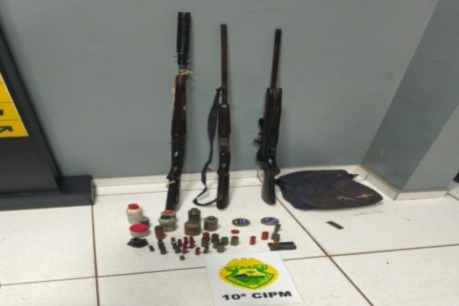 Laranjeiras do Sul – Violência doméstica termina em prisão por armas ilegais e crime ambiental