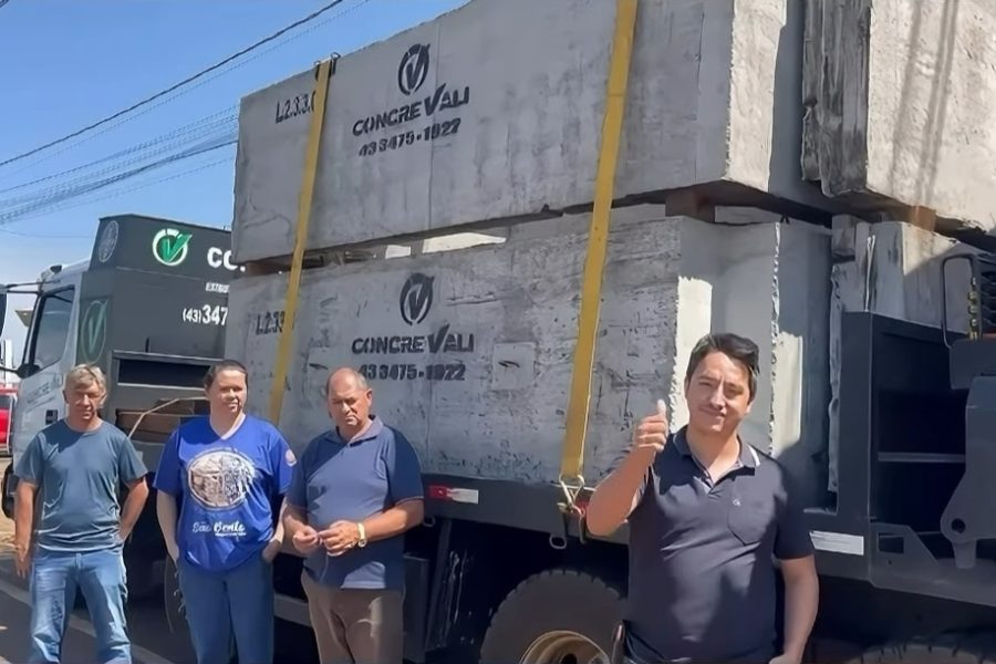 LARANJAL PR: NOVA PEDRA BRANCA GANHA PRIMEIRA PONTE DE ADUELA DA HISTÓRIA DO MUNICÍPIO.