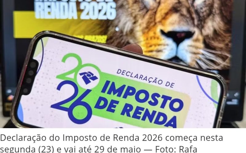 💰 Imposto de Renda 2026: prazo começou hoje