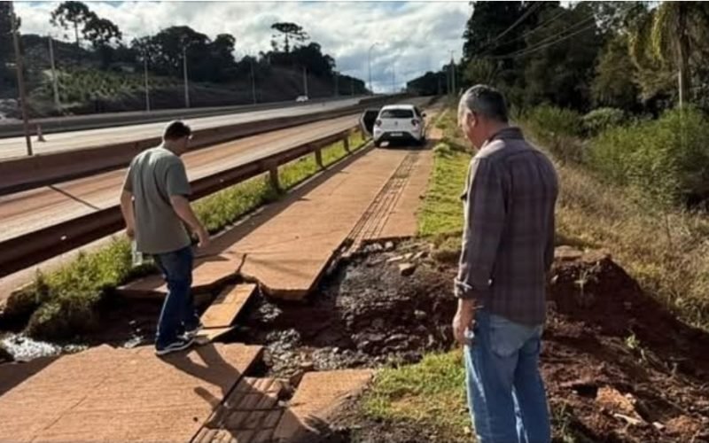 PITANGA -PR: VEREADORES FISCALIZAM TRECHO DA PR-466 APÓS RECLAMAÇÕES DE MORADORES SOBRE CALÇADA E CICLOVIA