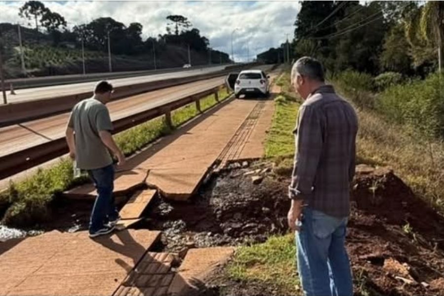 PITANGA -PR: VEREADORES FISCALIZAM TRECHO DA PR-466 APÓS RECLAMAÇÕES DE MORADORES SOBRE CALÇADA E CICLOVIA