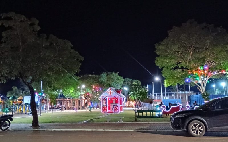 Palmital em clima de natal.