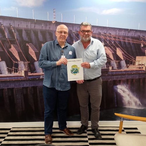 Presidente da Câmara de Vereadores de Palmital visita Itaipu Binacional e busca recursos para entidades.